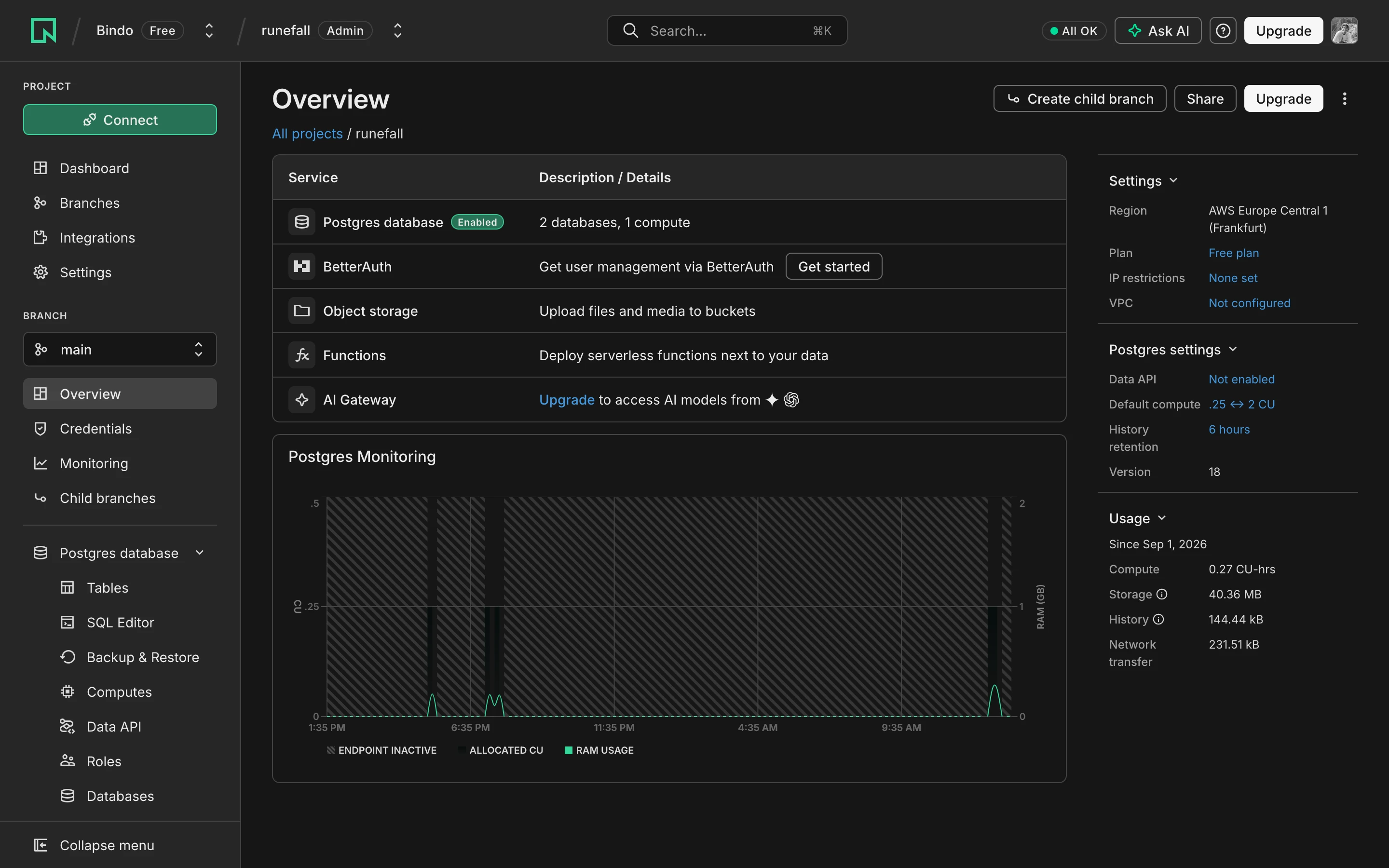 Neon Dashboard Runefall