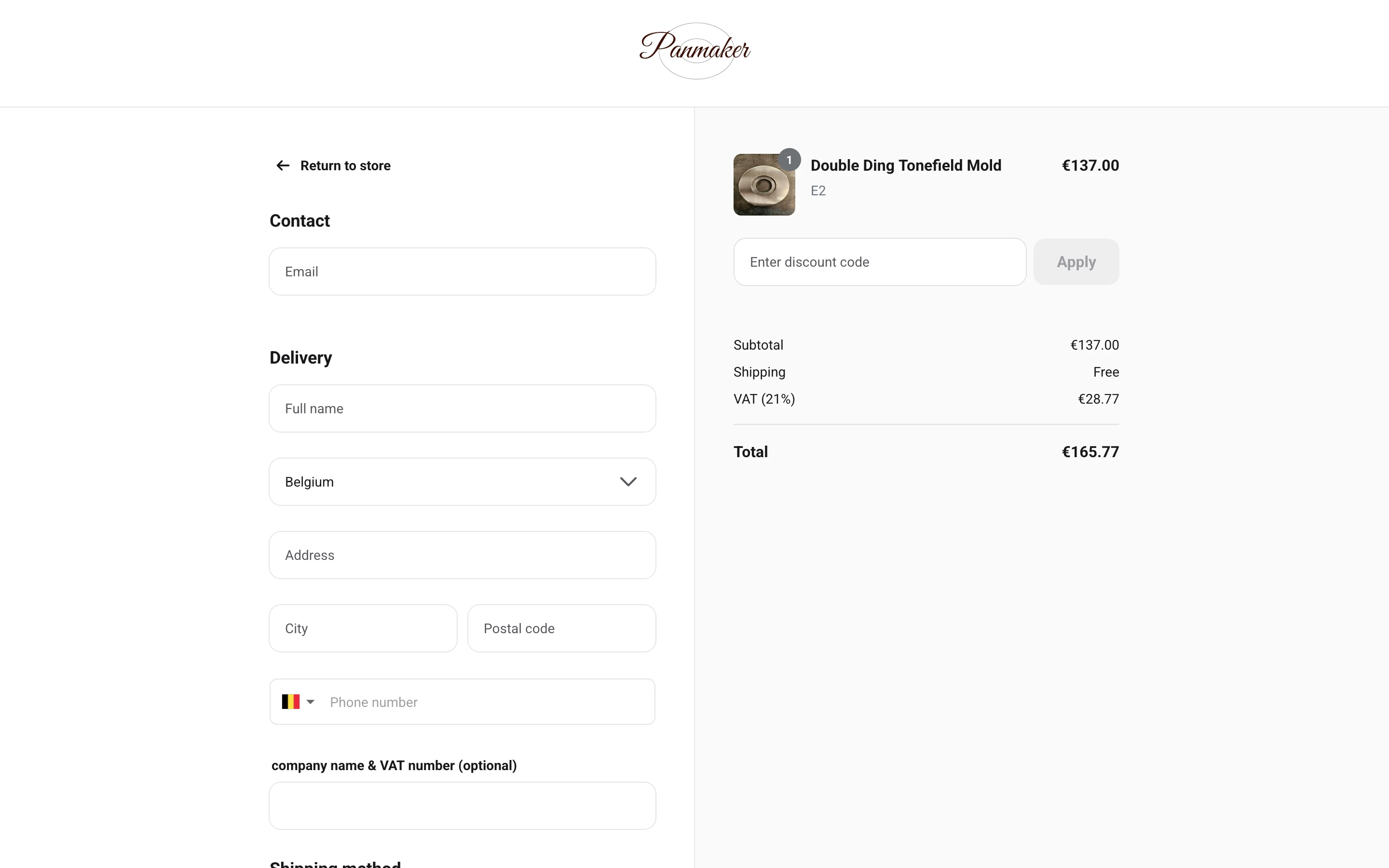 Panmaker old design place order