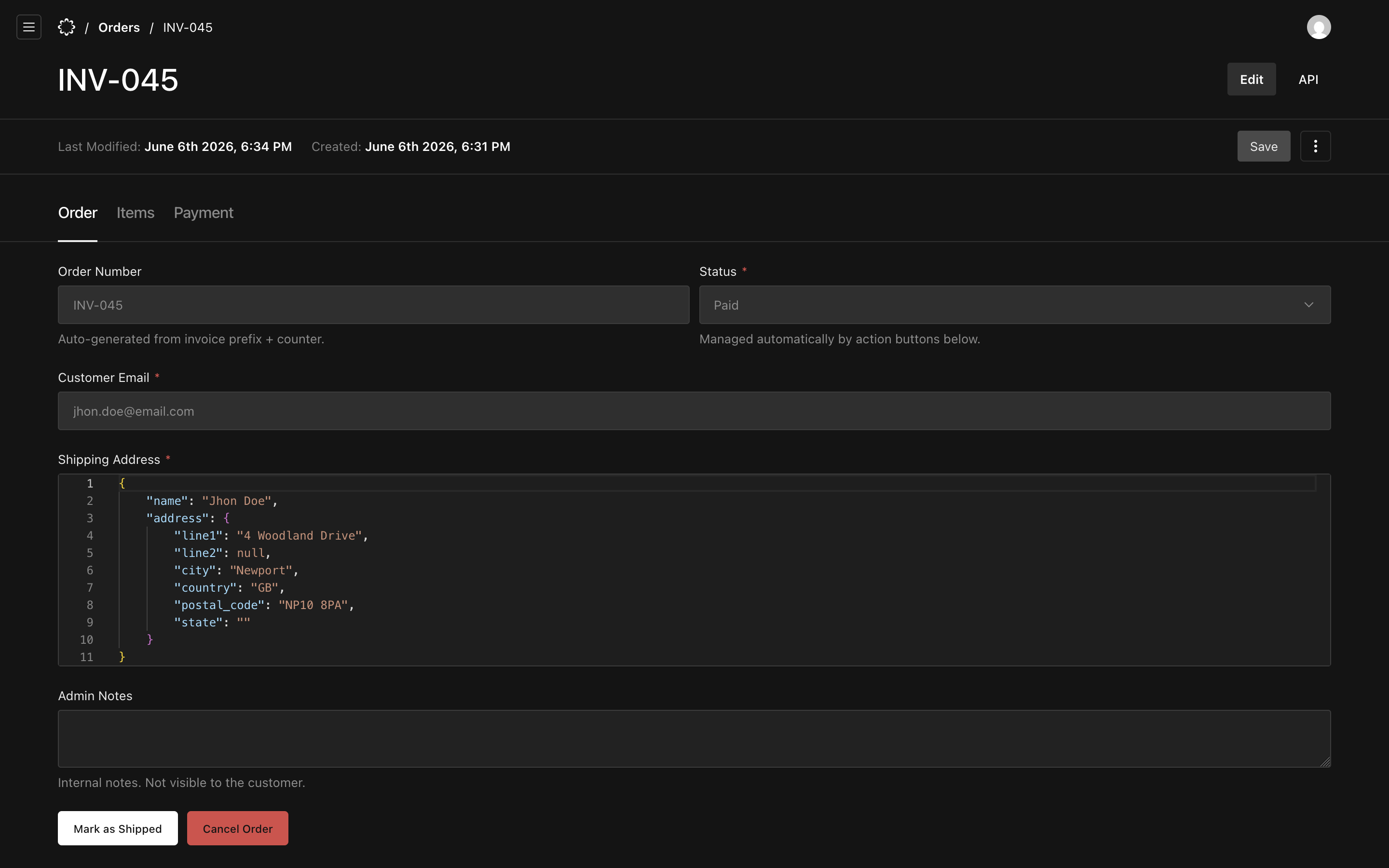 Panmaker payload dashboard