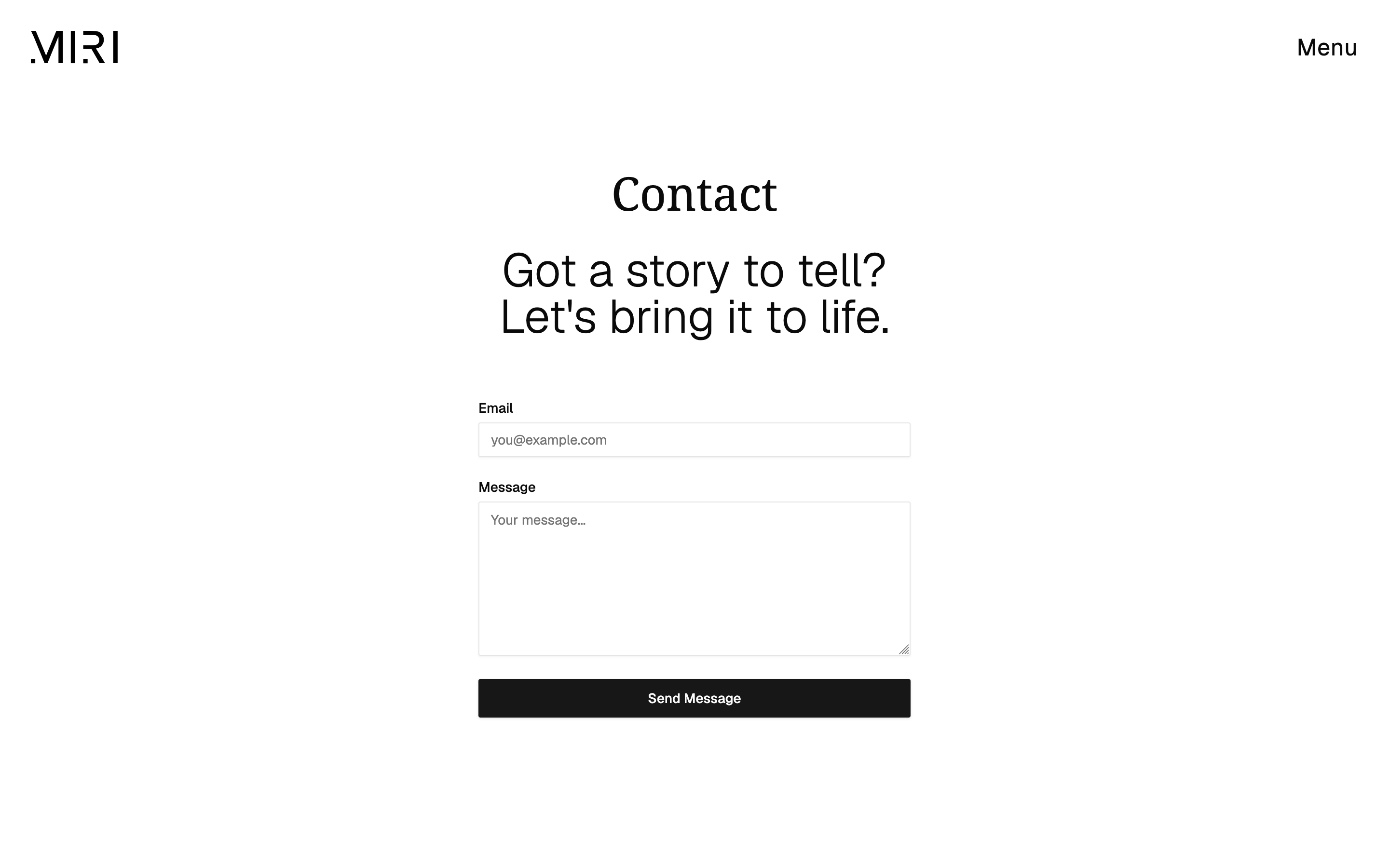 The MIRI contact page