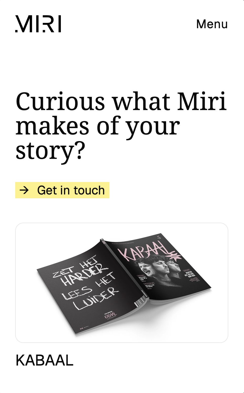 The MIRI site on a phone