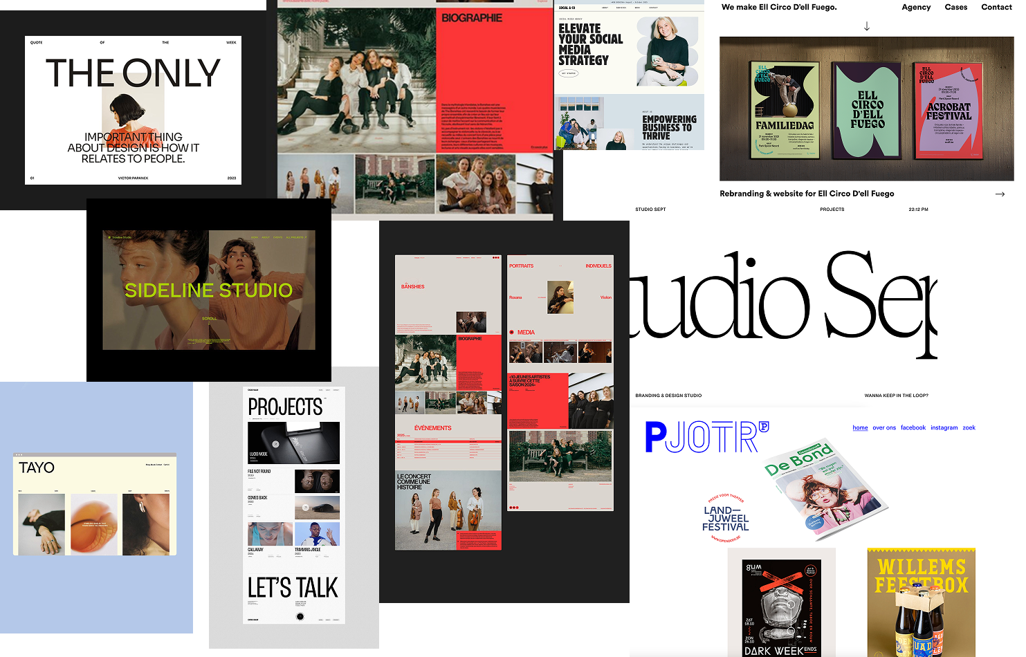 Early moodboard references for the MIRI home page